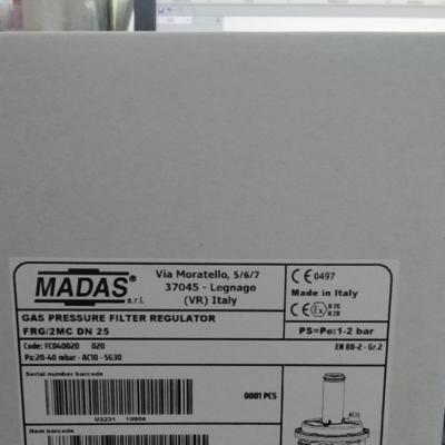 VAN ĐIỀU ÁP MADAS FRG/2MC DN25 20-40mbar